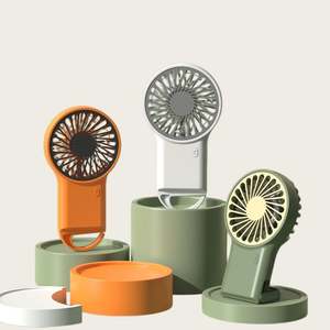 Ventilador de Mano Plegable USB, Mini Ventilador Portátil de Escritorio para Estudiantes con Mosquetón Personalizado - Product Image 1