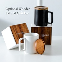 Logo gravé imprimé personnalisé noir mat blanc céramique thé eau tasse à café pour bureau hôtel cadeau