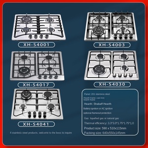 Wholesale Heavy Cast Iron <strong>4</strong> <strong>Burner</strong> Integrated <strong>Stove</strong> Cooktop <strong>Gas</strong> Hob <strong>Top</strong> Tempered <strong>Glass</strong> Kitchen Built-In Electric Power Source
