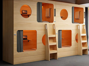 KSL Capsules de couchage de luxe en bois, lits superposés pour auberges, lits d'hôtel capsule avec serrure intelligente, personnalisables - Product Image 2