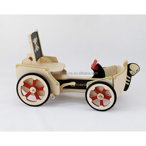 Asweets Preschool Kindergarten Other Education <strong>Toy</strong> Non Motorized <strong>Wooden</strong> Pirate Human Powered <strong>Ride</strong> <strong>on</strong> Car - Product Image 3