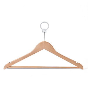 Cintre <span class=keywords><strong>antivol</strong></span> simple en métal et bois pour armoire d'hôtel, organisateur de vêtements brillant, crochets à vêtements - Product Image 5