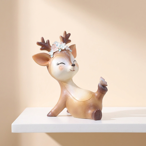 ROOGO <span class=keywords><strong>Accessori</strong></span> da Giardino in Resina Ecologica a Forma di Cervo, Decorazione da Tavolo Modesta per <span class=keywords><strong>Casa</strong></span>, Regalo Creativo - Product Image 3