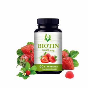 Gomitas de biotina OEM ODM con sabor a fresa, suplemento dietético para la salud digestiva y para mejorar la energía en adultos. - Product Image 1