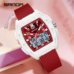 <span class=keywords><strong>Montre</strong></span> SANDA 6330, <span class=keywords><strong>vente</strong></span> chaude, mode originale, <span class=keywords><strong>montre</strong></span> pour homme à double affichage, multifonction, bracelet en TPU, étanche, sportive, <span class=keywords><strong>montre</strong></span>-bracelet pour homme d'extérieur - Product Image 4