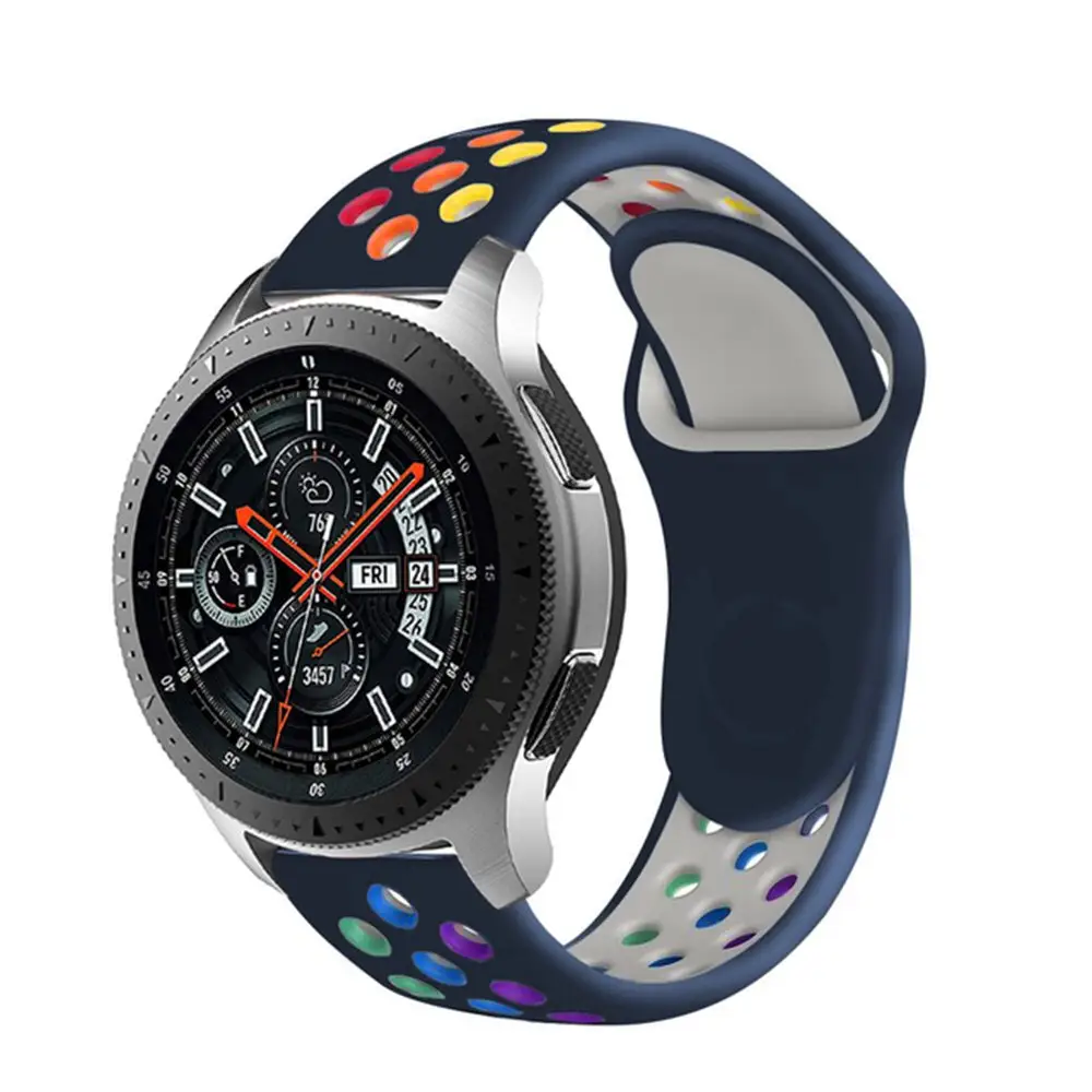 20mm/22mm Strap for Samsung Galaxy Watch 4/3/46mm/42mm/Active 2/Gear S3 Frontier Silicone Bracelet for Huawei Watch GT/2/2e Band