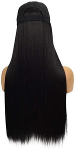 Cappello con <span class=keywords><strong>Parrucca</strong></span> Riccia 24 Pollici, Berretto da Baseball con Capelli Lunghi, Cappello Casual con <span class=keywords><strong>Parrucca</strong></span> <span class=keywords><strong>per</strong></span> Donne e Ragazze, Capelli Sintetici Senza Pizzo 60cm - Product Image 2