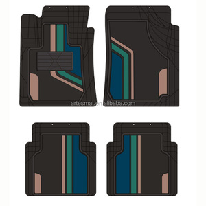 <span class=keywords><strong>2024</strong></span> Artes Popular Universal de 4 piezas para todo tipo de clima duradera de goma antideslizante PVC almohadilla para el taló<span class=keywords><strong>n</strong></span> alfombrillas de coche para coches camiones SUV - Product Image 3