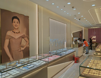 Derniers bijoux en or modernes de luxe et vitrines pour lunettes Taille/couleur personnalisable Utilisation dans le centre commercial
