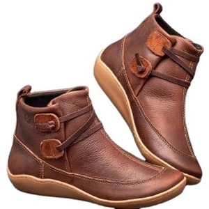 <span class=keywords><strong>Botas</strong></span> cortas neutras <span class=keywords><strong>de</strong></span> estilo europeo y americano para mujer, zapatos <span class=keywords><strong>de</strong></span> invierno, color marrón - Product Image 3