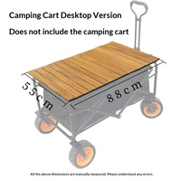 Table pliante ronde en acier au carbone, chariot de transport portable pour camping, accessoires de mobilier d'extérieur, chariot de pique-nique manuel