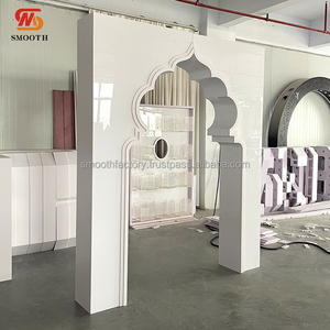 LEDA Wedding Birthday Decor New Arrival Customized Detachable White Indian Wind Large Stage Acrylic <b>Backdrop</b> - Product Image 4