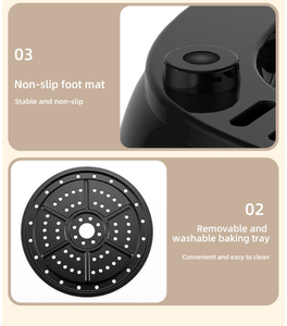 <span class=keywords><strong>Friteuse</strong></span> à air électrique 6,5 L de qualité supérieure 2026 <span class=keywords><strong>avec</strong></span> écran tactile pour une cuisson saine sans <span class=keywords><strong>huile</strong></span> de poulet et de frites à la maison - Product Image 3
