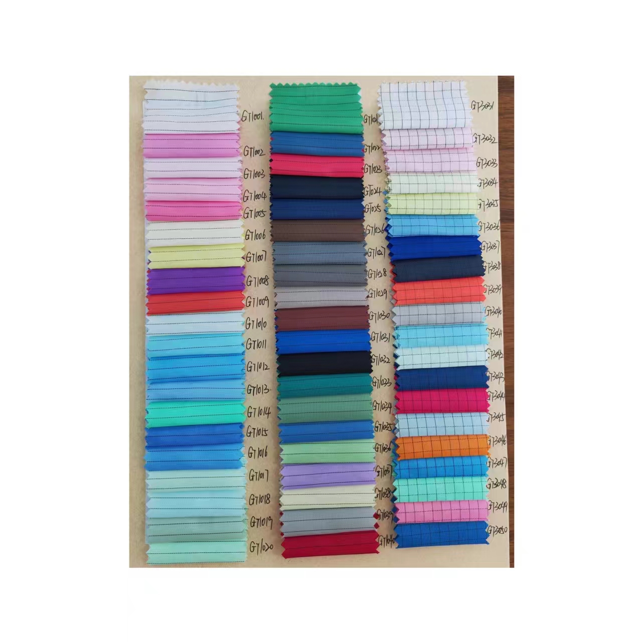 100D*100D 98% Polyester 2% Esd Grid Esd Anti-static Fabric Cleanroom Suit Garmentfabric Grid Esd Anti-static Fabric