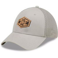 Gorra deportiva ajustada con logotipo personalizado para hombre y mujer, gorra de malla ajustada con logotipo de PVC de 6 paneles, unisex
