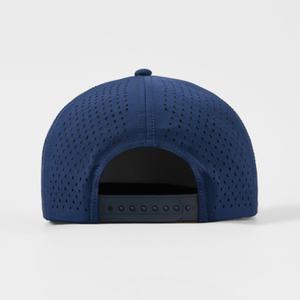 หมวกแก๊ปแบบ 5 แฉก ปีกแบน ปรับขนาดได้ พร้อมโลโก้แบบตาข่ายเชือกสั่งทำพิเศษ ป้ายยางกันน้ำ สำหรับกอล์ฟ - Product Image 4