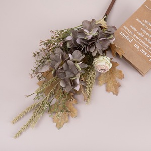 ช่อดอกไม้ประดิษฐ์ CallaFloral กุหลาบ ไฮเดรนเยีย ผ้าพลาสติกถักทอ ตกแต่งงานแต่งงาน ตกแต่งบ้าน แขวนผนัง CF01212 - Product Image 3