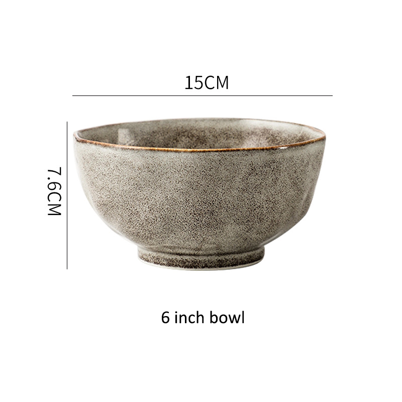 Bol gris de 6 pouces