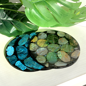 Tranches de Cristal Naturel Entrelacées en Gros : Apatite et Labradorite Rondes pour la Décoration - Product Image 5