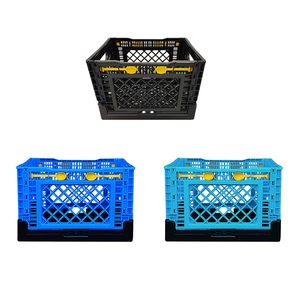 Plastic Supermarkt Winkelmand <span class=keywords><strong>Trolley</strong></span> Met Wielen Groothandel Op Maat Opvouwbare Opvouwbare Aangepaste Logo Tianyu 40Kg - Product Image 3
