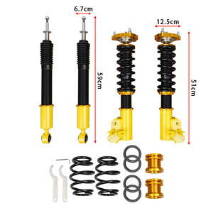 Ressorts d'amortisseurs modifiés pour Honda Civic 06-11, kit de suspension à ressorts hélicoïdaux, couleur or, matériau en acier - Product Image 1