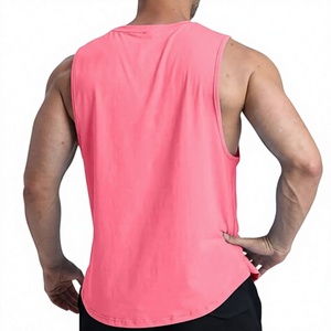 Camiseta sin Mangas Negra para Hombre, Cuello Redondo, Secado Rápido, Ajuste Deportivo, con Bolsillos Laterales, Tejido de Poliéster, Color Sólido, Ropa Deportiva - Product Image 4