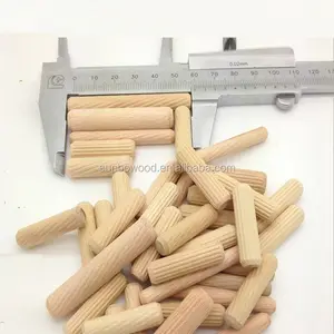 Hot Sales Wholesale Wood Dowel And Pins Furniture Connection Birch Wood Dowel Screw