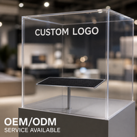 Support de Présentation Détachable Personnalisé Moderne avec Plateau en Acrylique Cristal, Enveloppe Graphique Magnétique, Portable en Acier Carbone Facile à Utiliser