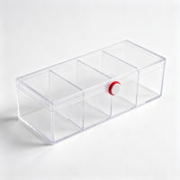 Boîte de rangement pour cartes à collectionner en acrylique compatible avec les cartes Pokémon TCG, organisateur de cartes transparent avec séparateurs et couvercle verrouillable
