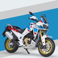 Haute qualité 1:18 afrique double aventure alliage moulé sous pression moto jouet véhicule roue avant direction Simulation moto jouet