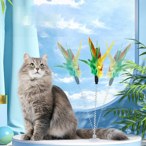 PVC Exercise <b>Toy</b> Colorful Bell Feather Teasing Stick <b>Cat</b> Interactive <b>Toy</b> Bite Resistant Interactive <b>Cat</b> <b>Toy</b> Self Elevating - Product Image 3