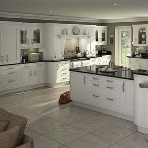 Meuble de cuisine modulaire Shaker, îlot central, bois, style européen et australien, couleur personnalisable, pieds en alliage d'aluminium - Product Image 3