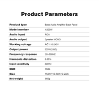 Plaque amplificateur numérique de classe D pour basses 4 ohms, carte de subwoofer mono alimentée avec réception sans fil pour enceintes actives domestiques