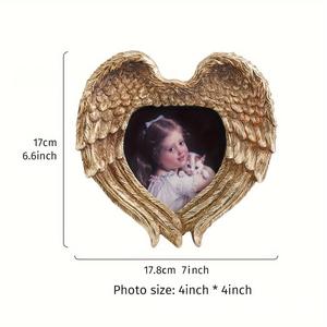 相框聚树脂你的想法心形天使之翼相框4 "X 4" - Product Image 5