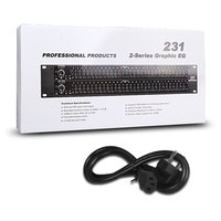 GAX-231 Égaliseur graphique numérique professionnel 231 double 31 bandes Amplificateur actif en métal pour équipement audio de scène