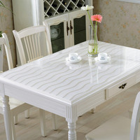 Housse de table transparente imperméable et résistante à l'huile, épaisse et douce, 0,8 mm 2 mm, nappes en plastique