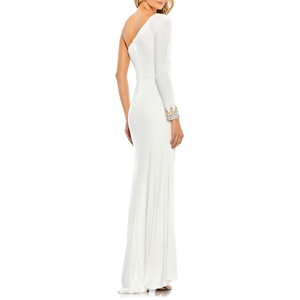Vestido Casual de Diseño Personalizado para Mujer, con un Hombro Descubierto, Cuello Irregular, Vestidos Elegantes de Noche para Mujer - Product Image 2