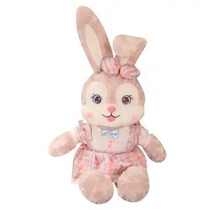 新款定制毛绒婴儿娃娃毛绒玩具动物软复活节兔子毛绒玩具