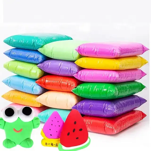 Argila polímero de alta qualidade 500 g/saco, 36 cores, super leve, argila modeladora de ar, seca, para brinquedos feitos à mão