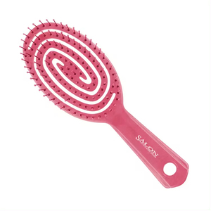 Customizable Salon-Level Multifunctional <b>Hairbrush</b> with Oval Detangling Design Vented Bristles Made Wood Nylon Plastic Materials - Product Image 2