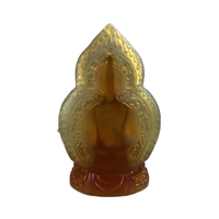 Statue de Bodhisattva Samantabhadra sacrée sculptée à la main par ArtFamily, en verre de cristal (procédé de la cire perdue), art d'autel bouddhiste, sanctuaires, Jiangsu
