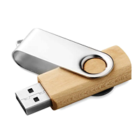 Clé USB pivotante en bois et métal, design rotatif, gravure au laser, logo personnalisé, clé USB pour cadeaux d'entreprise