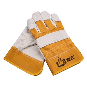 工業用建設作業用手袋耐熱性より良い牛革TIGMIG工業用溶接手袋