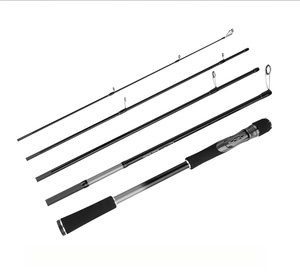 Canne à pêche en carbone cinq sections, réglage MH, super rigide, pour la pêche à la ligne, portable, longue portée, 2,1m/2,4m, pour la carpe en lac - Product Image 2