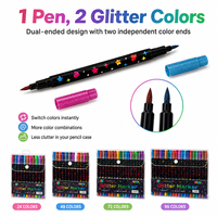 Colorful Flash Pen, Fluorescent Pen, Glowing Bursting Light, Acrylic Marker Pen, Children's Soft Tip Student Artwork
