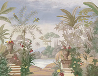 YKEAX 164 personnalisé Floral plante tropicale 3D murale Design moderne auto-adhésif papier peint rouleaux pour chambre décoration étanche