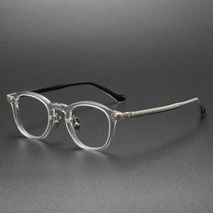Gafas Ópticas <span class=keywords><strong>de</strong></span> Lujo <span class=keywords><strong>de</strong></span> la <span class=keywords><strong>Marca</strong></span> Harry Designer, Montura <span class=keywords><strong>de</strong></span> Acetato Transparente con Lentes Impresas, Accesorios <span class=keywords><strong>de</strong></span> <span class=keywords><strong>Ropa</strong></span> Premium para Hombre - Product Image 1