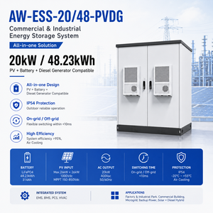 Sistema de Almacenamiento de Energía de 48.23kWh 20kW LFP 314Ah, Gabinete de Baterías Trifásico con Enfriamiento por Aire, Solución Microgrid Todo en Uno - Product Image 3