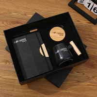 Produit le plus vendu sur Alibaba, ensembles cadeaux promotionnels, logo personnalisé, tasses en bois, carnet avec stylo, ensembles cadeaux d'affaires pour entreprises