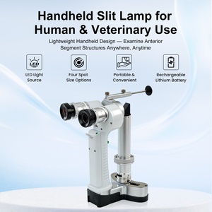 กล้องจุลทรรศน์แบบพกพา Aist Optics รุ่น HSL-2 พร้อมไฟ LED สำหรับตรวจตาและสัตว์ สีเงิน - Product Image 2